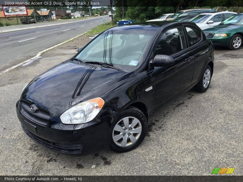 Ebony Black / Black 2009 Hyundai Accent GS 3 Door