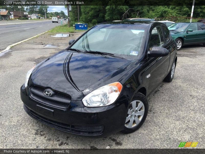 Ebony Black / Black 2009 Hyundai Accent GS 3 Door