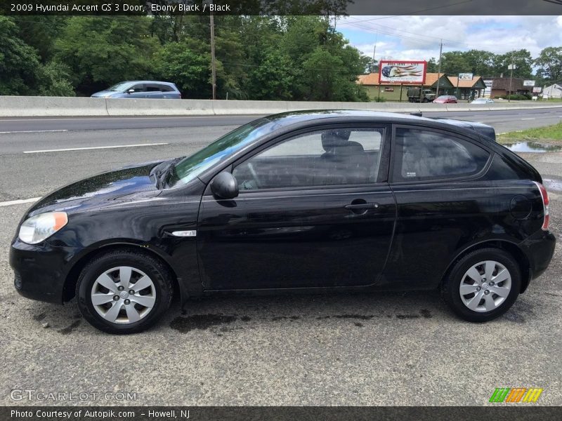 Ebony Black / Black 2009 Hyundai Accent GS 3 Door