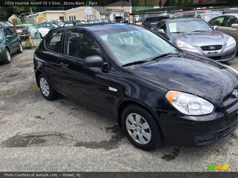 Ebony Black / Black 2009 Hyundai Accent GS 3 Door