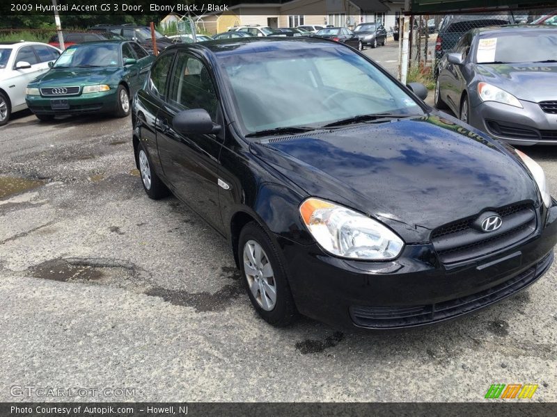 Ebony Black / Black 2009 Hyundai Accent GS 3 Door