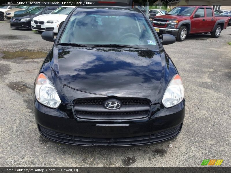 Ebony Black / Black 2009 Hyundai Accent GS 3 Door