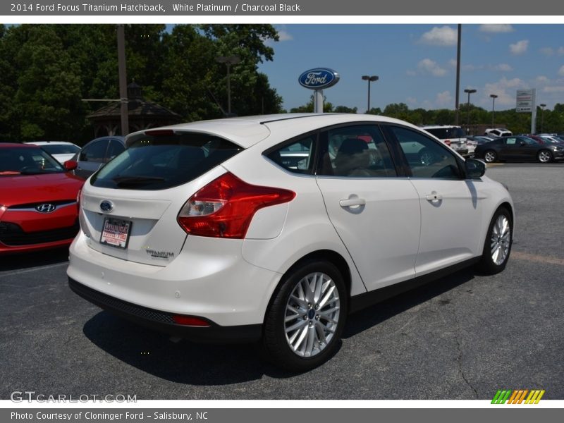 White Platinum / Charcoal Black 2014 Ford Focus Titanium Hatchback