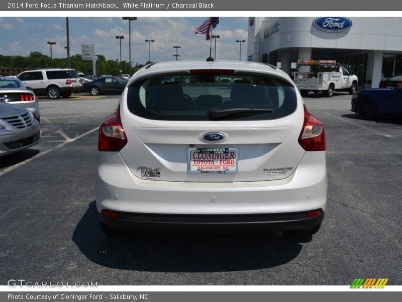 White Platinum / Charcoal Black 2014 Ford Focus Titanium Hatchback