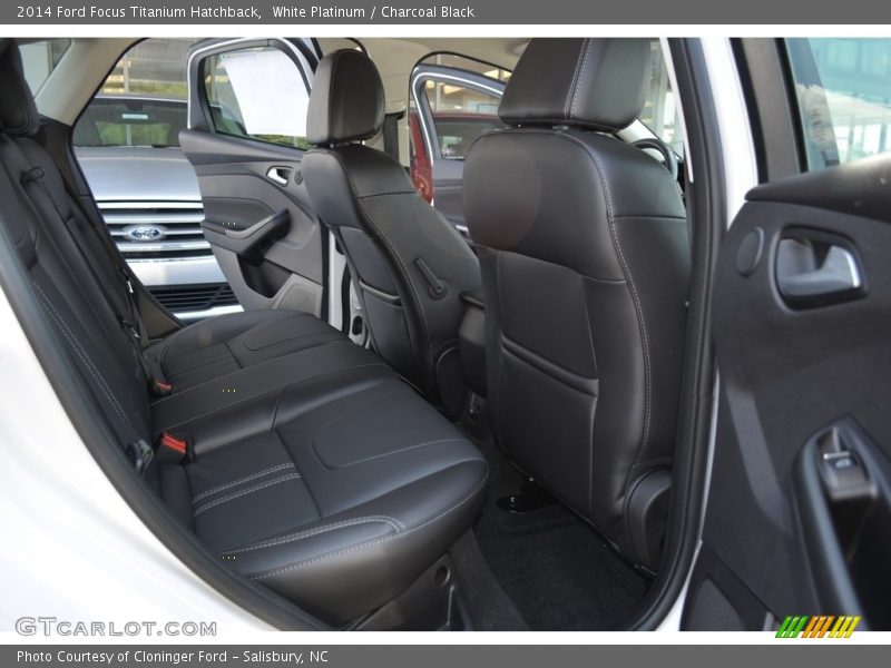 White Platinum / Charcoal Black 2014 Ford Focus Titanium Hatchback