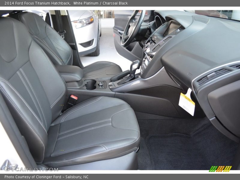 White Platinum / Charcoal Black 2014 Ford Focus Titanium Hatchback