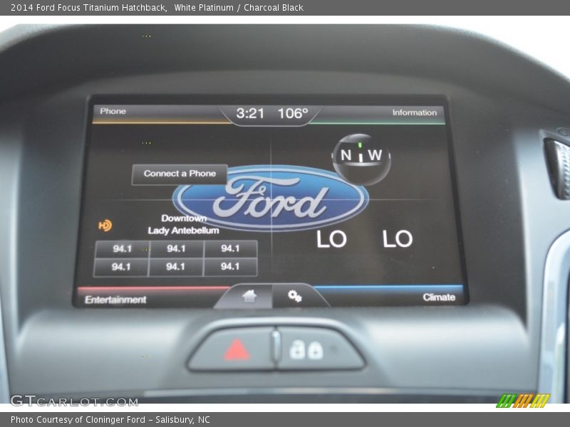 White Platinum / Charcoal Black 2014 Ford Focus Titanium Hatchback