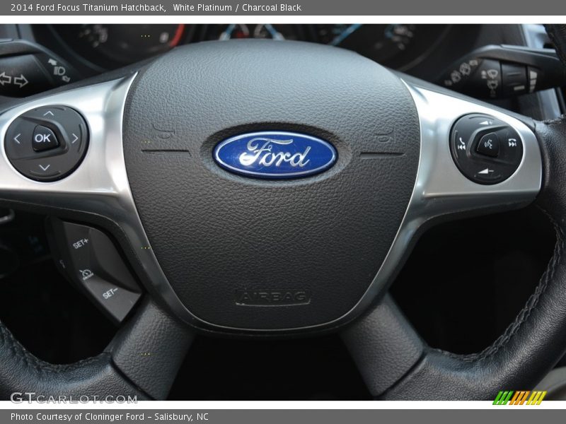 White Platinum / Charcoal Black 2014 Ford Focus Titanium Hatchback