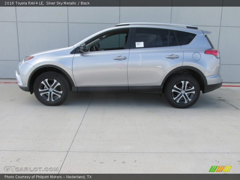 Silver Sky Metallic / Black 2016 Toyota RAV4 LE