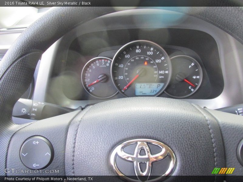 Silver Sky Metallic / Black 2016 Toyota RAV4 LE