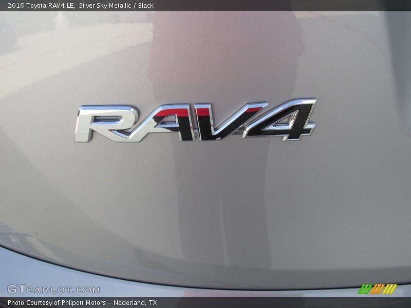 Silver Sky Metallic / Black 2016 Toyota RAV4 LE
