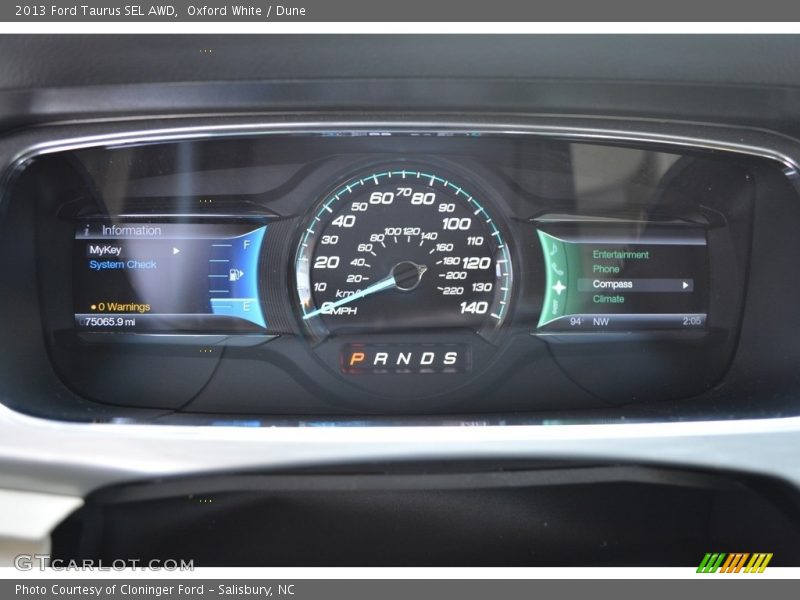 Oxford White / Dune 2013 Ford Taurus SEL AWD