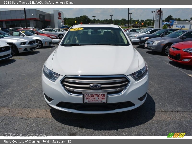 Oxford White / Dune 2013 Ford Taurus SEL AWD