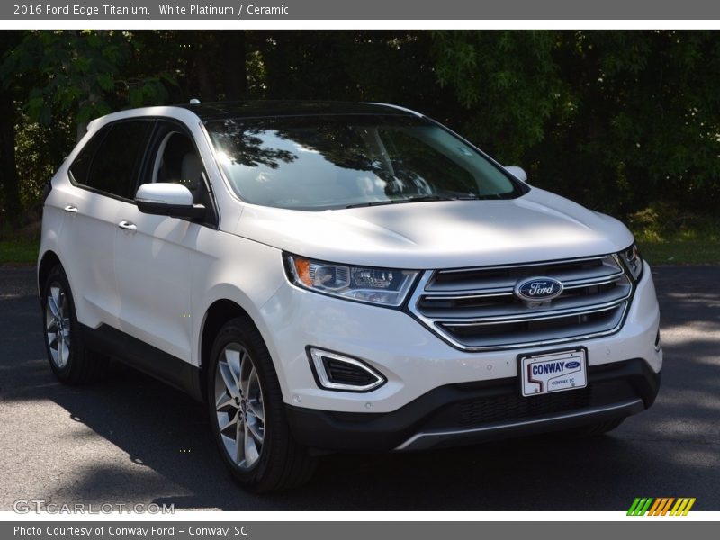 White Platinum / Ceramic 2016 Ford Edge Titanium