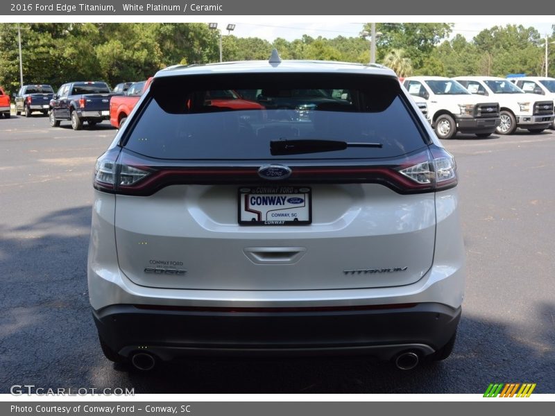 White Platinum / Ceramic 2016 Ford Edge Titanium