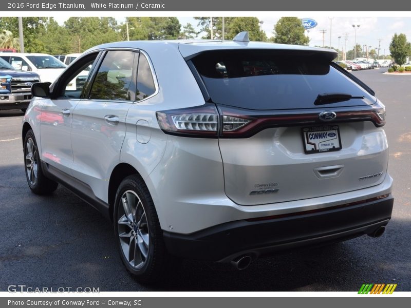 White Platinum / Ceramic 2016 Ford Edge Titanium