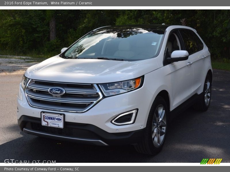 White Platinum / Ceramic 2016 Ford Edge Titanium