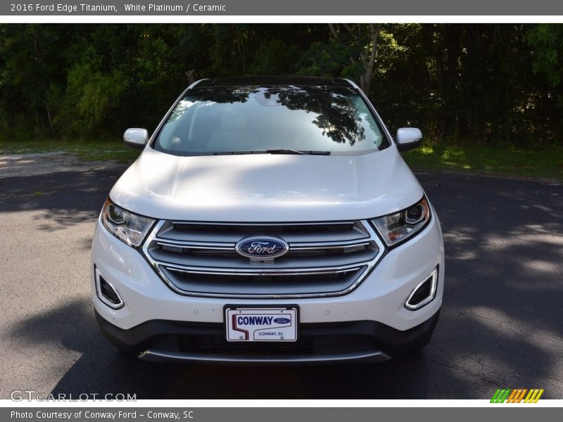 White Platinum / Ceramic 2016 Ford Edge Titanium