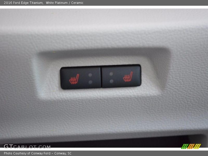 White Platinum / Ceramic 2016 Ford Edge Titanium