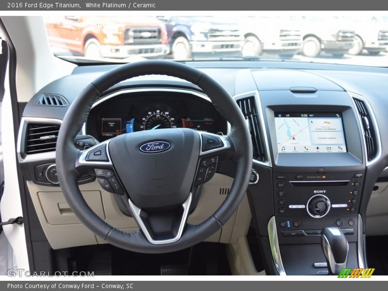 White Platinum / Ceramic 2016 Ford Edge Titanium