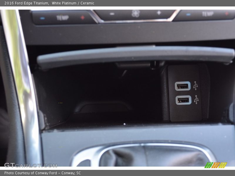 White Platinum / Ceramic 2016 Ford Edge Titanium