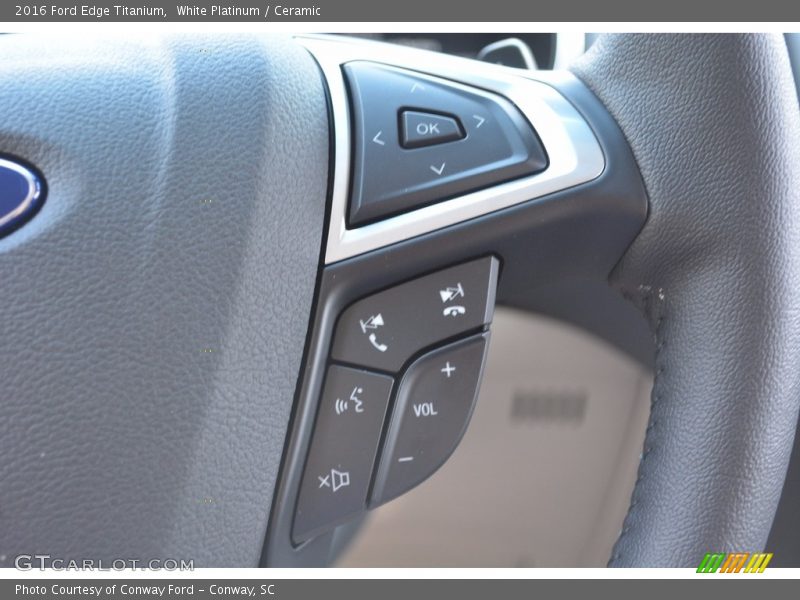 White Platinum / Ceramic 2016 Ford Edge Titanium