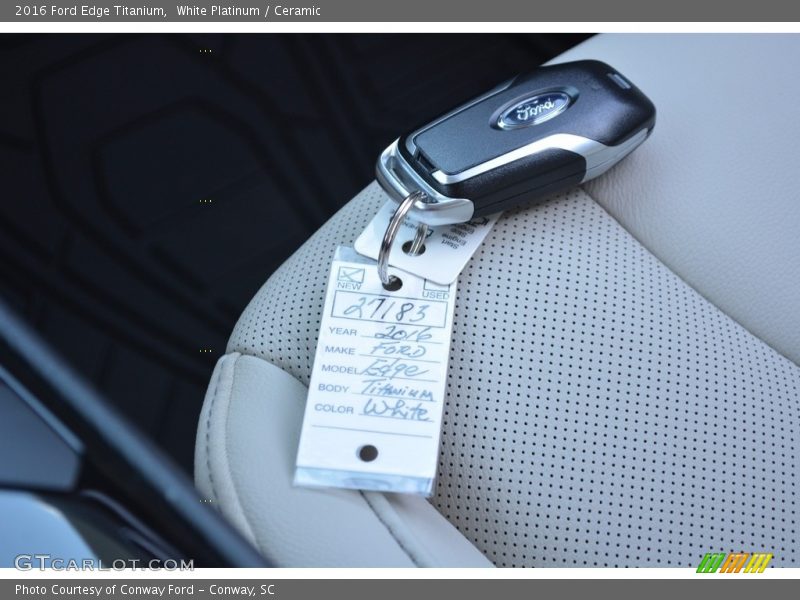 White Platinum / Ceramic 2016 Ford Edge Titanium