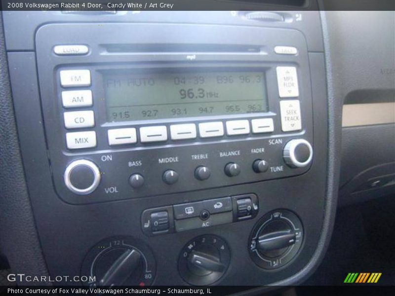 Candy White / Art Grey 2008 Volkswagen Rabbit 4 Door
