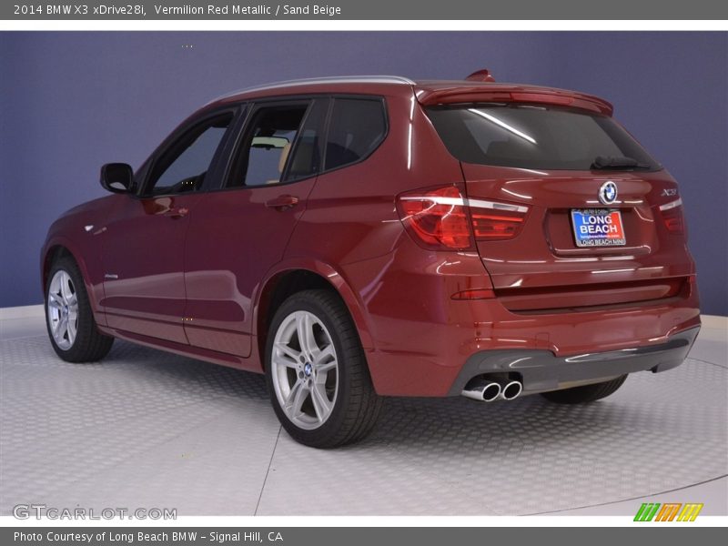 Vermilion Red Metallic / Sand Beige 2014 BMW X3 xDrive28i