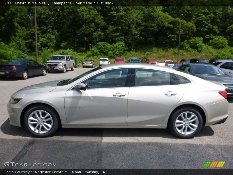 Champagne Silver Metallic / Jet Black 2016 Chevrolet Malibu LT