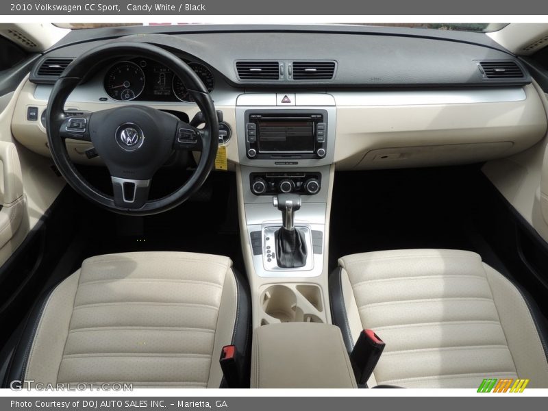 Candy White / Black 2010 Volkswagen CC Sport