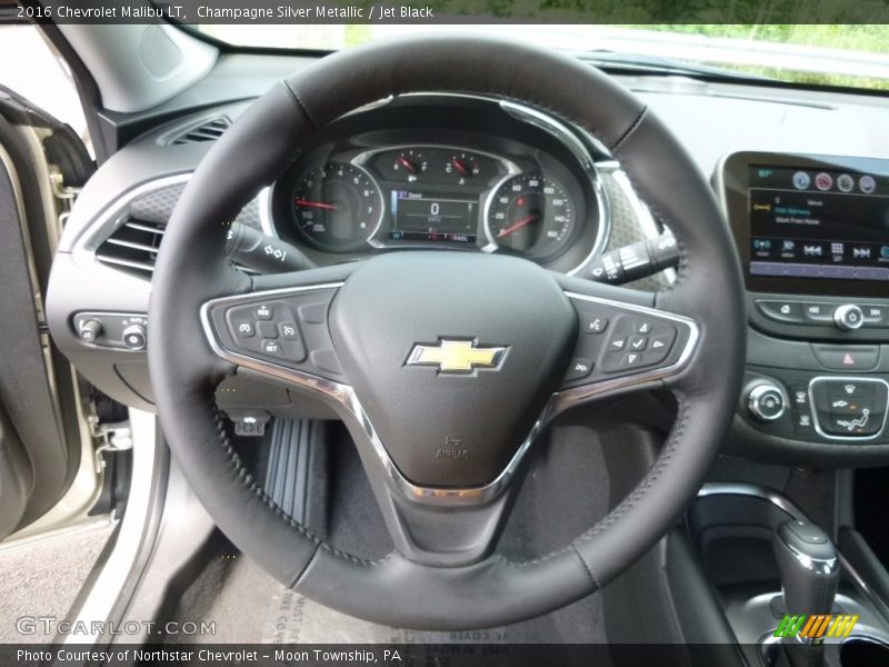 Champagne Silver Metallic / Jet Black 2016 Chevrolet Malibu LT