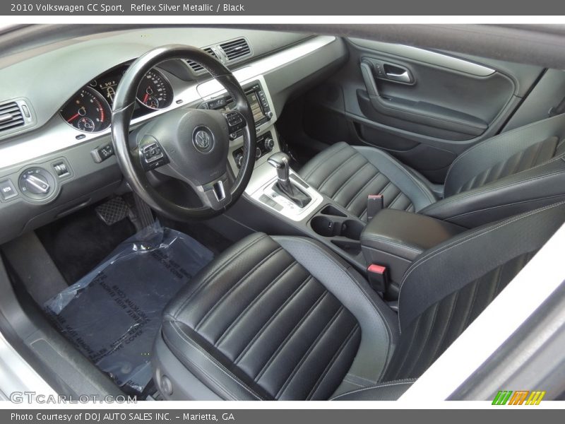 Reflex Silver Metallic / Black 2010 Volkswagen CC Sport
