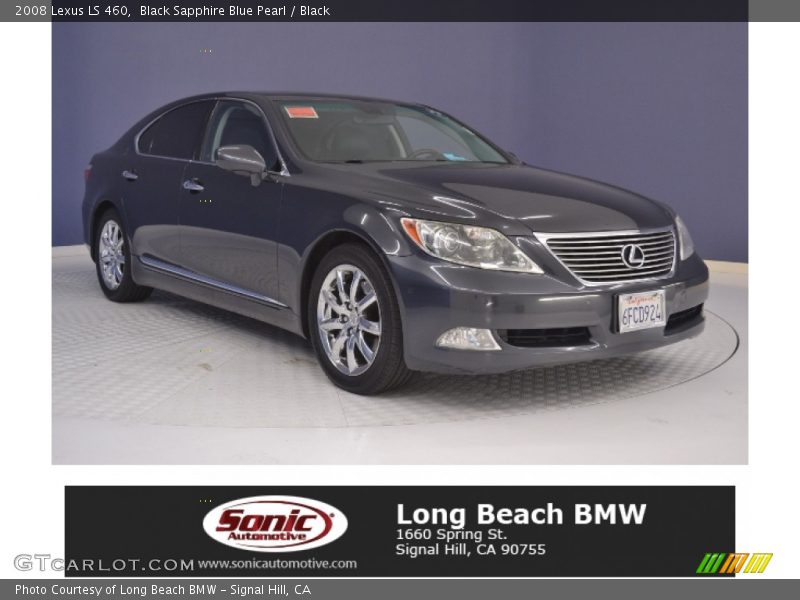 Black Sapphire Blue Pearl / Black 2008 Lexus LS 460
