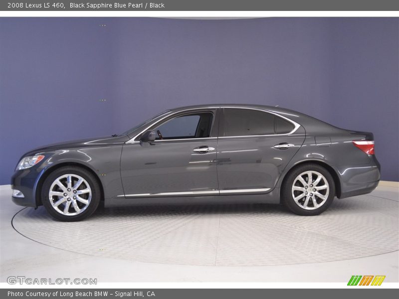 Black Sapphire Blue Pearl / Black 2008 Lexus LS 460