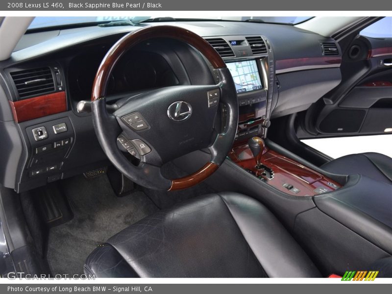 Black Sapphire Blue Pearl / Black 2008 Lexus LS 460