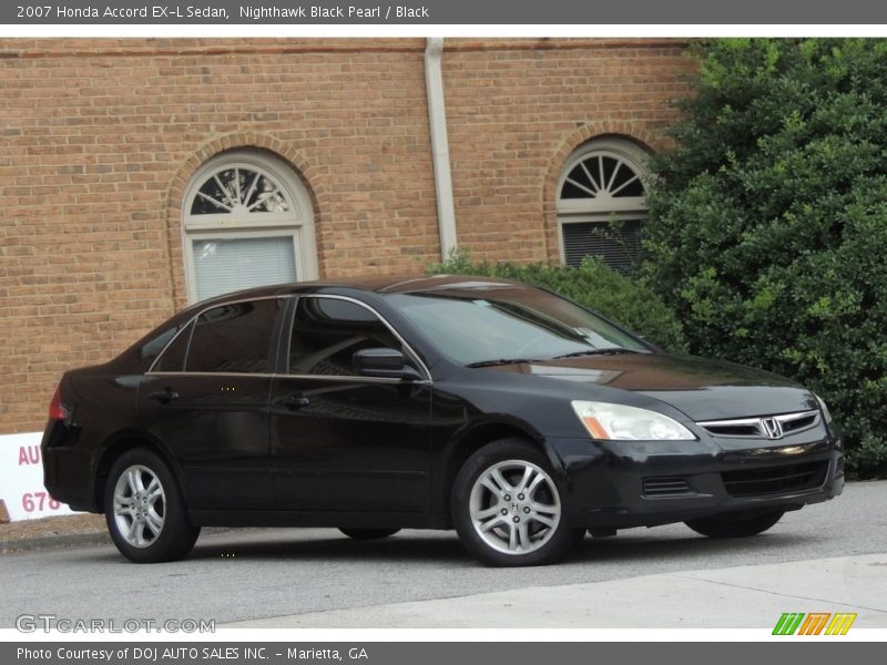 Nighthawk Black Pearl / Black 2007 Honda Accord EX-L Sedan