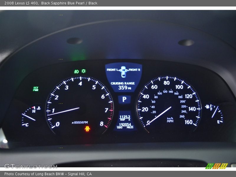 Black Sapphire Blue Pearl / Black 2008 Lexus LS 460
