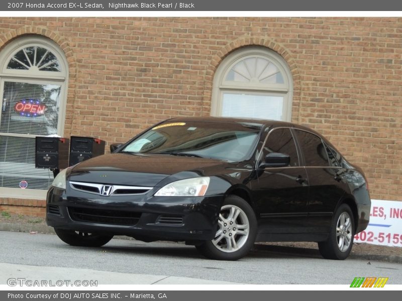 Nighthawk Black Pearl / Black 2007 Honda Accord EX-L Sedan