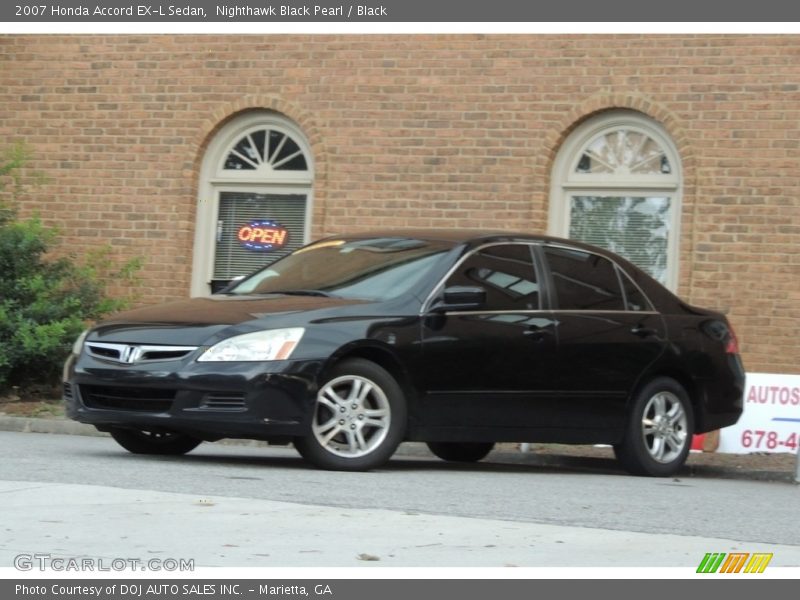 Nighthawk Black Pearl / Black 2007 Honda Accord EX-L Sedan