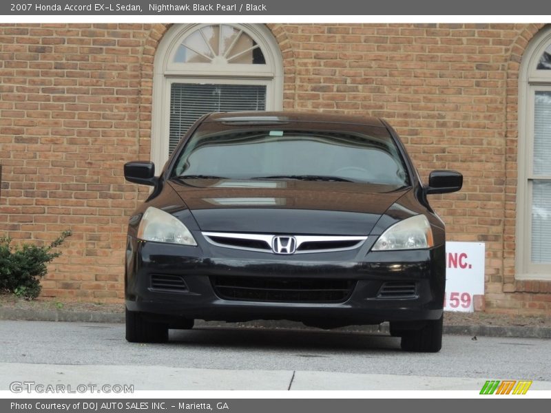 Nighthawk Black Pearl / Black 2007 Honda Accord EX-L Sedan