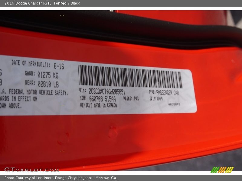 TorRed / Black 2016 Dodge Charger R/T