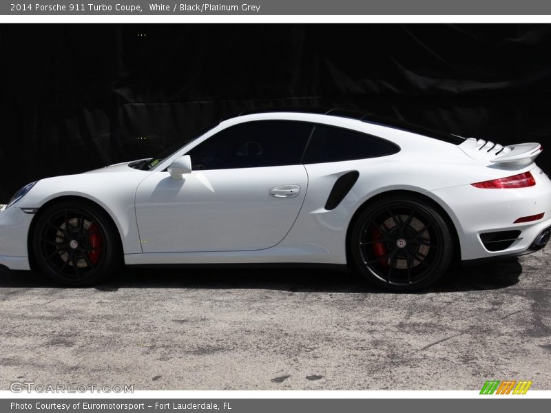 White / Black/Platinum Grey 2014 Porsche 911 Turbo Coupe