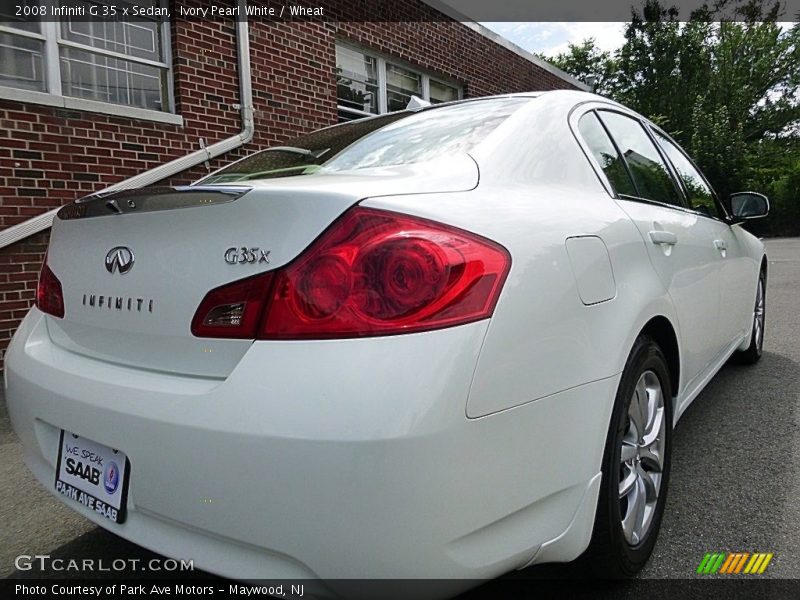 Ivory Pearl White / Wheat 2008 Infiniti G 35 x Sedan