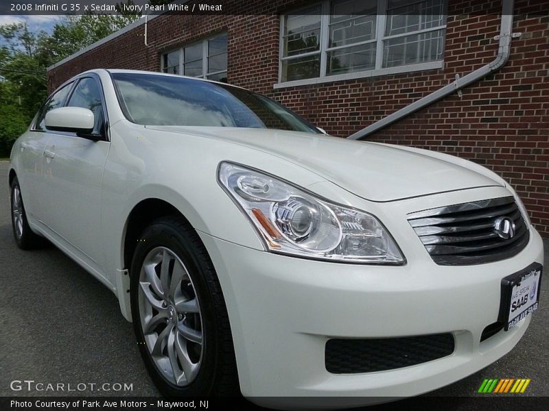 Ivory Pearl White / Wheat 2008 Infiniti G 35 x Sedan