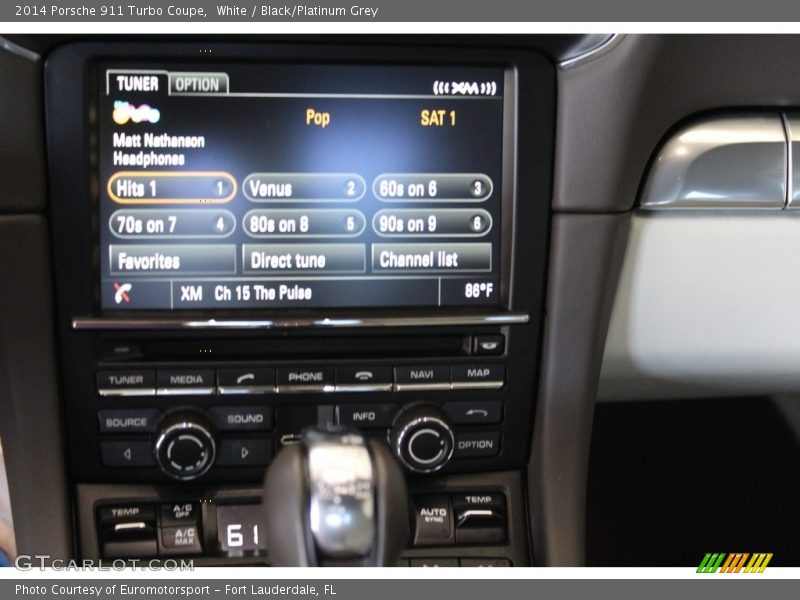 White / Black/Platinum Grey 2014 Porsche 911 Turbo Coupe