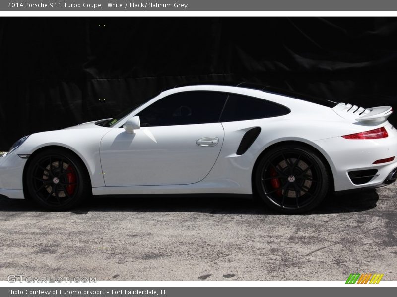 White / Black/Platinum Grey 2014 Porsche 911 Turbo Coupe