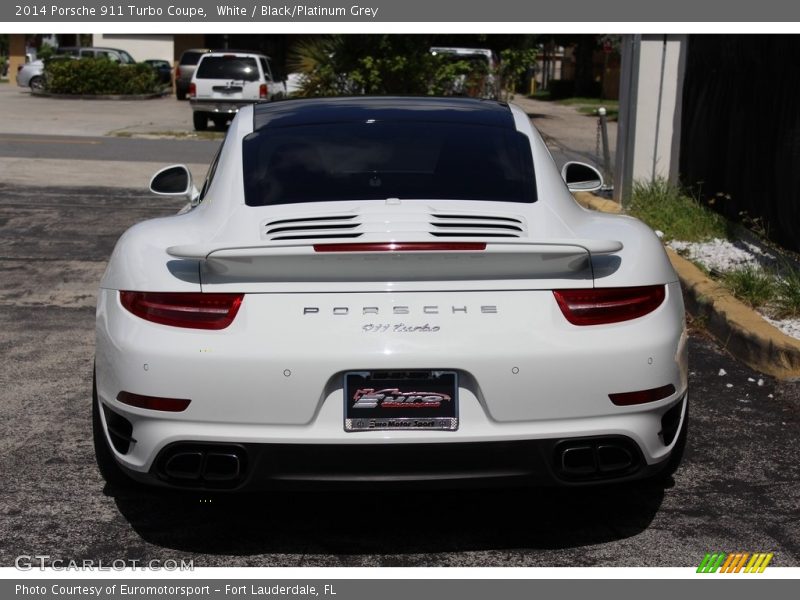 White / Black/Platinum Grey 2014 Porsche 911 Turbo Coupe
