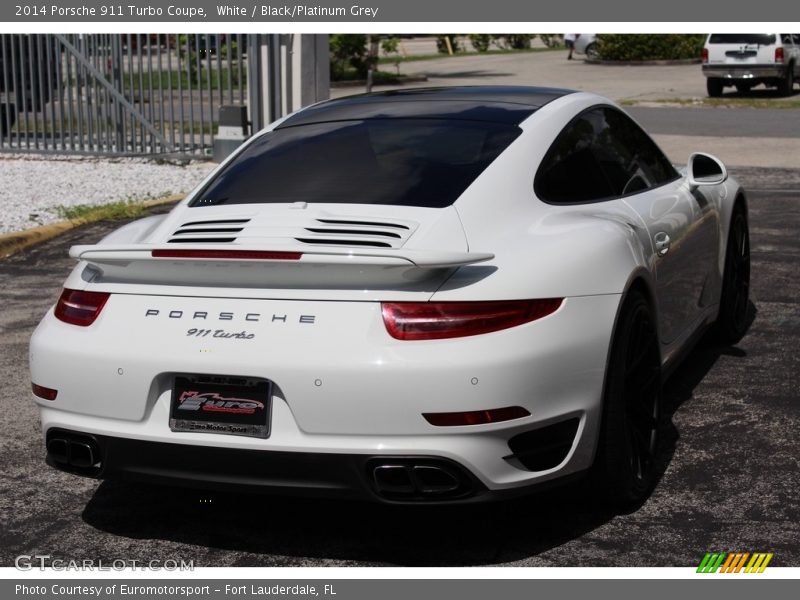 White / Black/Platinum Grey 2014 Porsche 911 Turbo Coupe