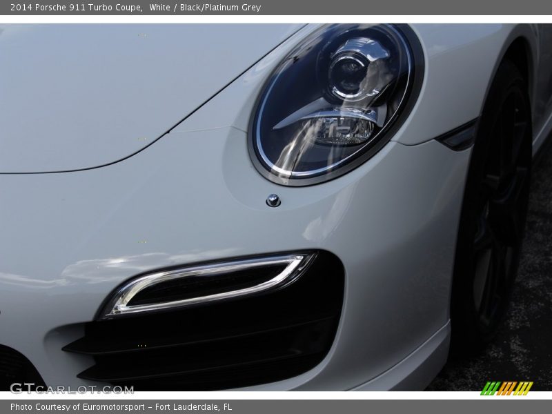 White / Black/Platinum Grey 2014 Porsche 911 Turbo Coupe